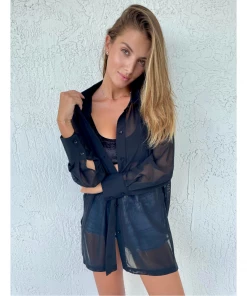 It's Juliet TOPS Azalea Oversized Mesh Shirt