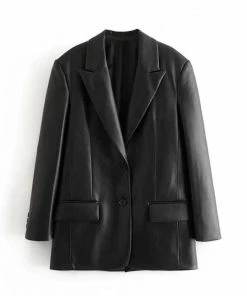 It's Juliet COATS Farah Faux Leather Blazer