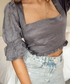 It's Juliet Emma Linen Top