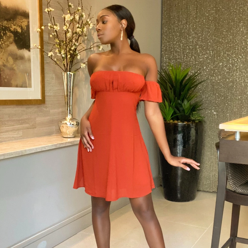 It's Juliet Quinn Orange Mini Dress