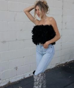 It's Juliet Bea Feather Top