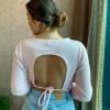 It's Juliet Cora Open Back Shirt TOPS