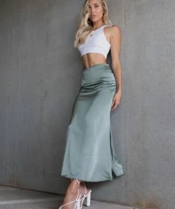 It's Juliet Elijah Satin Maxi Skirt