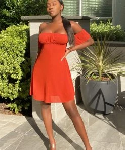 It's Juliet Quinn Orange Mini Dress