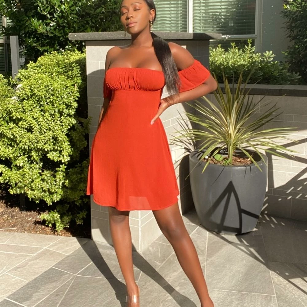 It's Juliet Quinn Orange Mini Dress