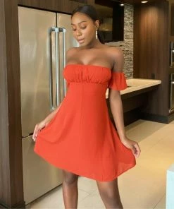 It's Juliet Quinn Orange Mini Dress