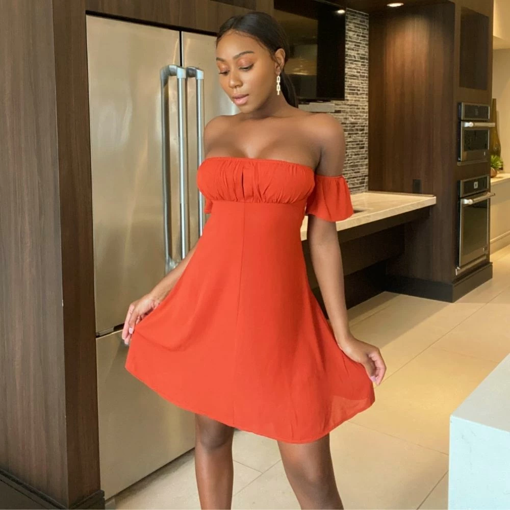 It's Juliet Quinn Orange Mini Dress