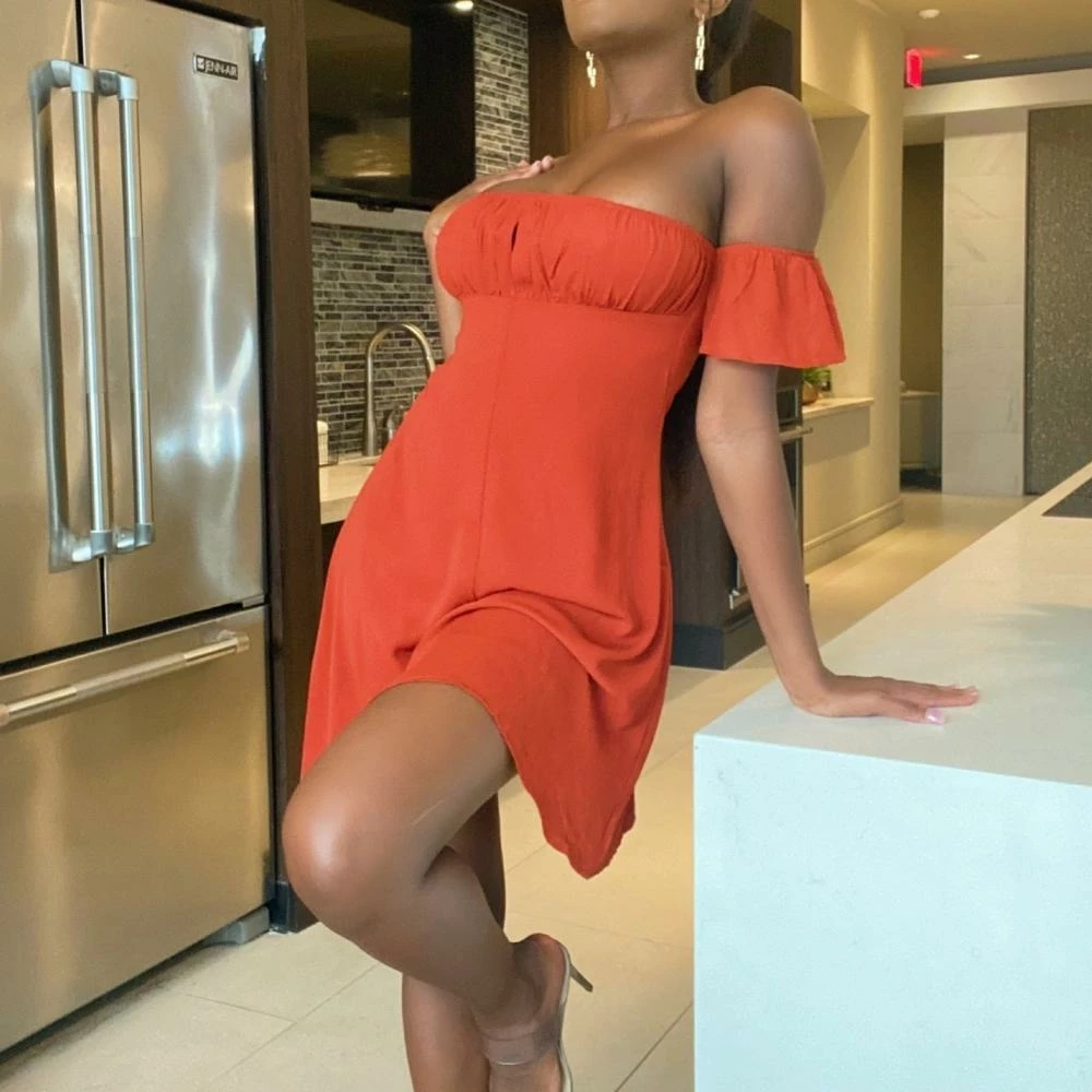 It's Juliet Quinn Orange Mini Dress