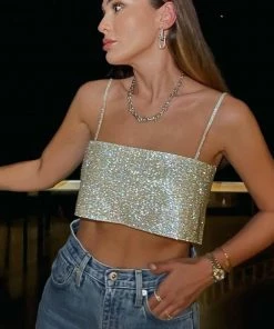 It's Juliet TOPS Sequin Crop Top