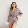 It's Juliet SETS Colette Feather Pajama Shorts Set