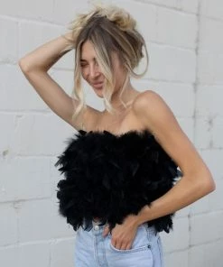 It's Juliet Bea Feather Top