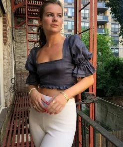 It's Juliet Emma Linen Top