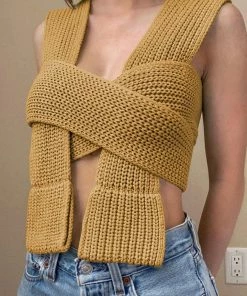 It's Juliet Birdie Knitted Crop Top TOPS