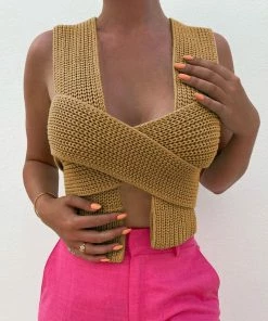 It's Juliet Birdie Knitted Crop Top TOPS