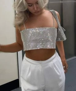 It's Juliet TOPS Sequin Crop Top