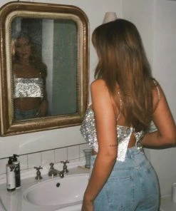 It's Juliet TOPS Sequin Crop Top